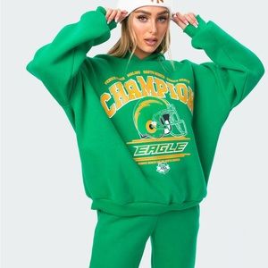 Edikted champion hoodie in green